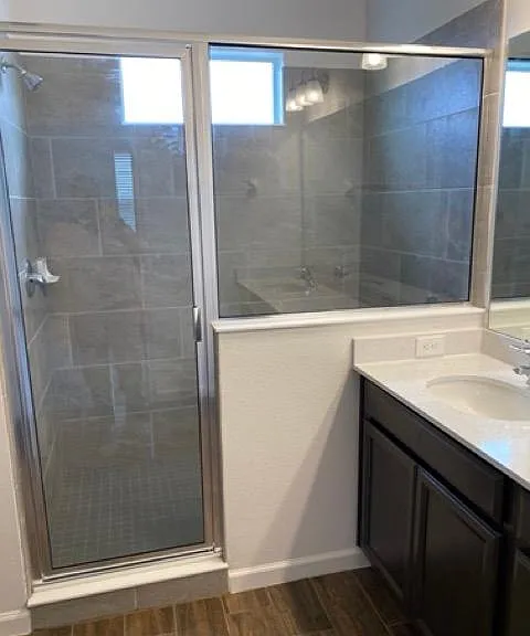 bathroom in master bedroom