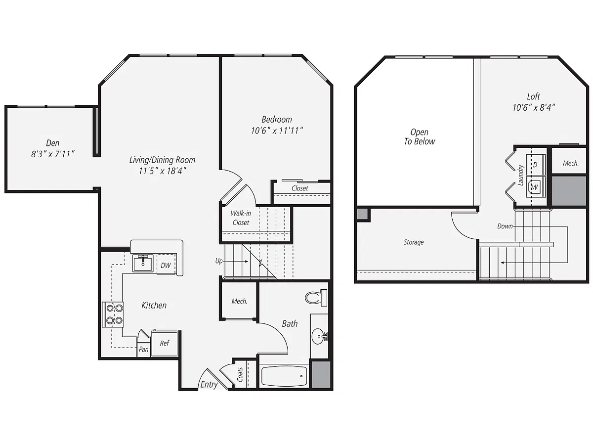 Floor plan A5DL Renovated