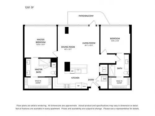 Floor plan 2 Bedroom B