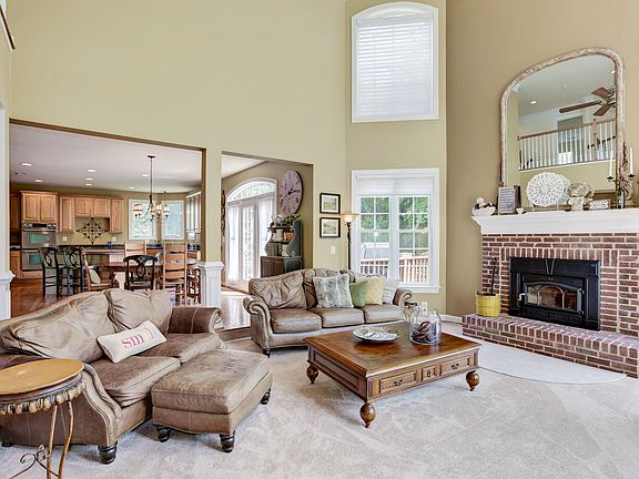 Two story family room