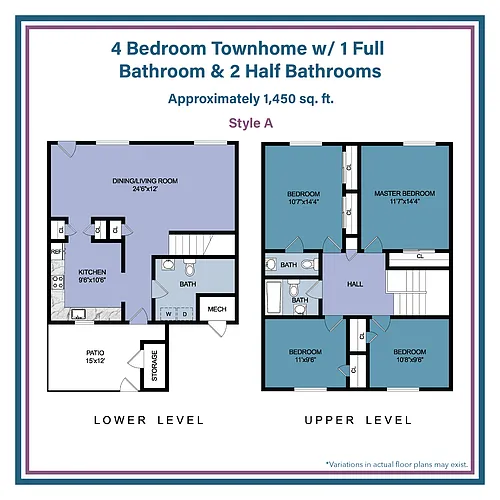 Floor plan 4 Bedroom Style A