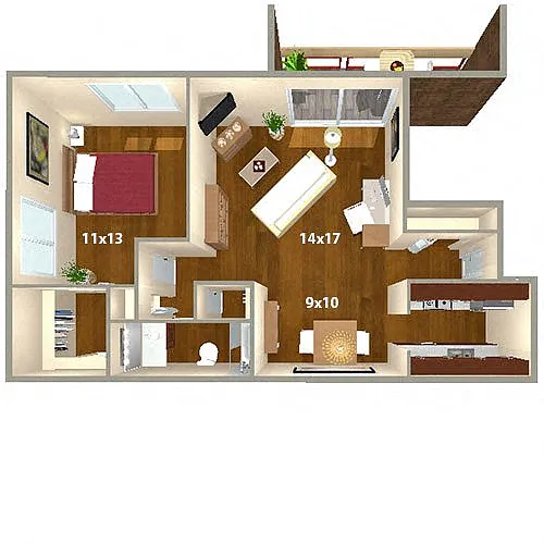 Floor plan Erie B Renovated