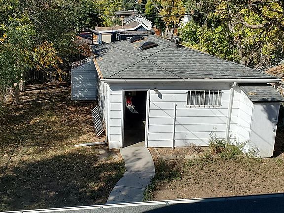 Oversized 2 car detached garage with alley access.