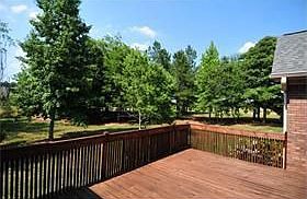 back deck of ranch home