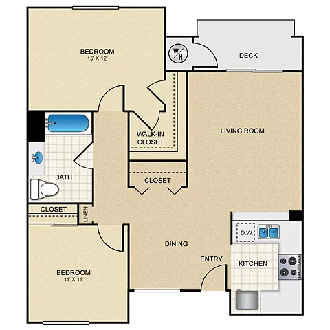 Floor plan Two Bedroom B