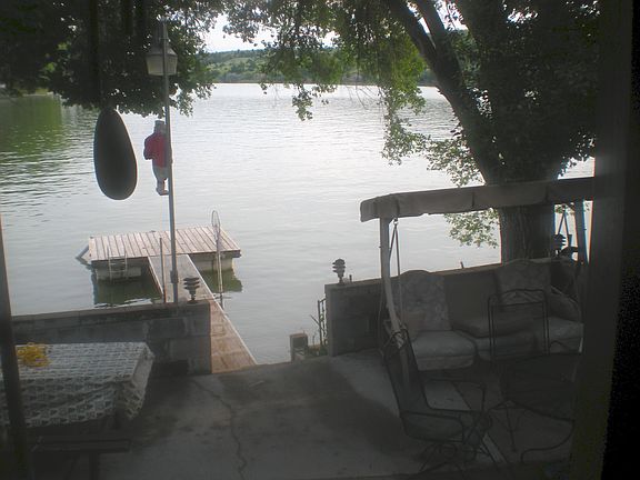 View of the lake from patio