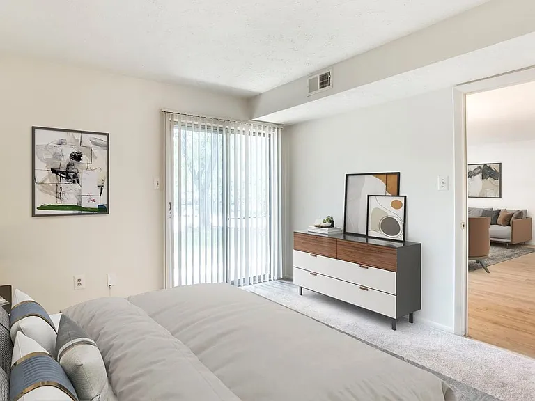 Renovated Meadows I bedroom with carpet