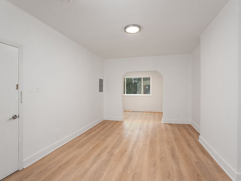 Living area facing kitchen area