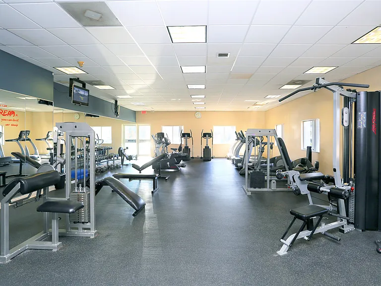 Modern fitness center featuring state-of-the-art exercise equipment