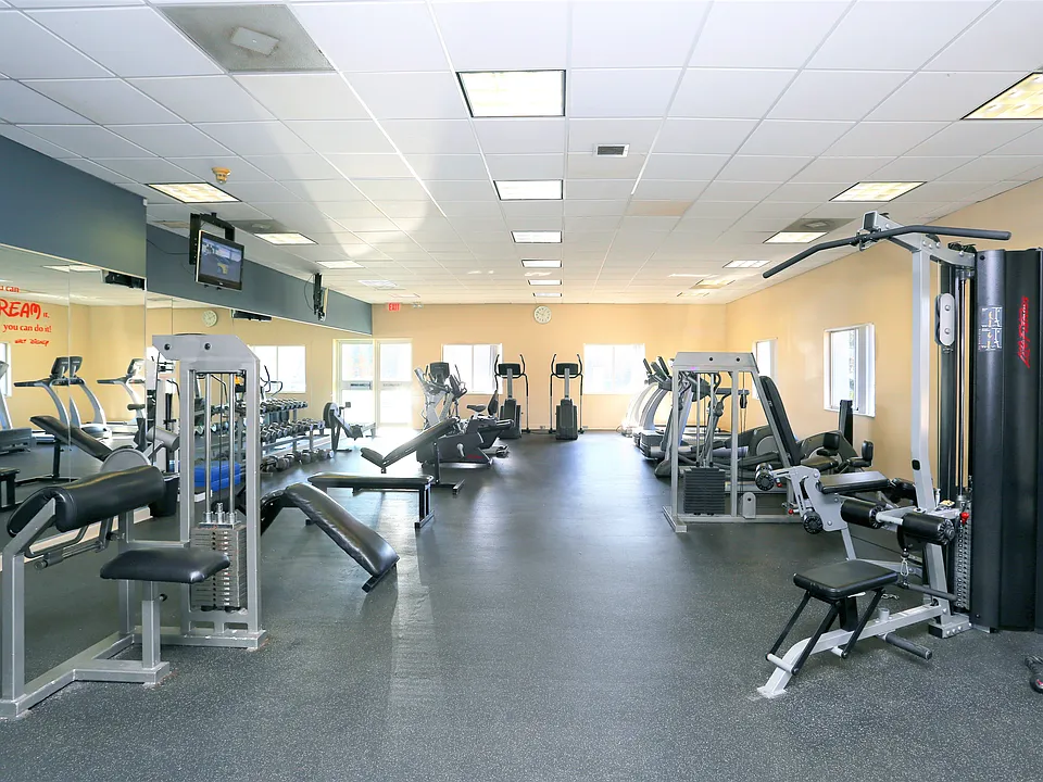 Modern fitness center featuring state-of-the-art exercise equipment
