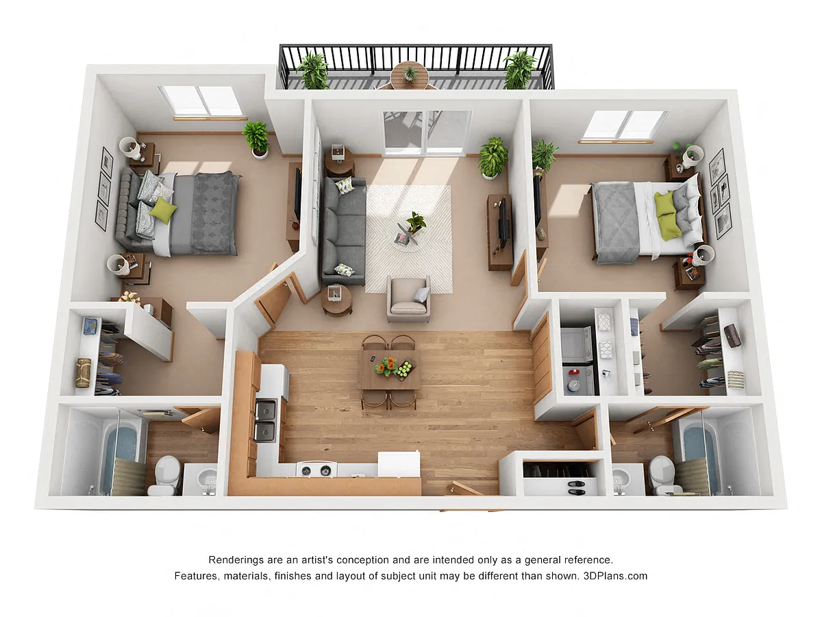 Floor plan Two Bedroom A