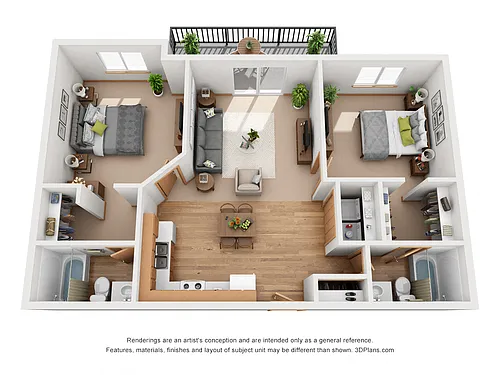 Floor plan Two Bedroom A