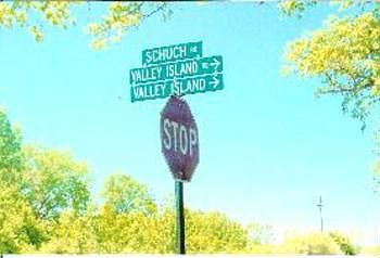 Signs at corner of Haist and Valley Island point you less than a mile to your destination!!