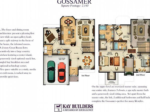 Gossamer Twin Villa Floorplan Rendering