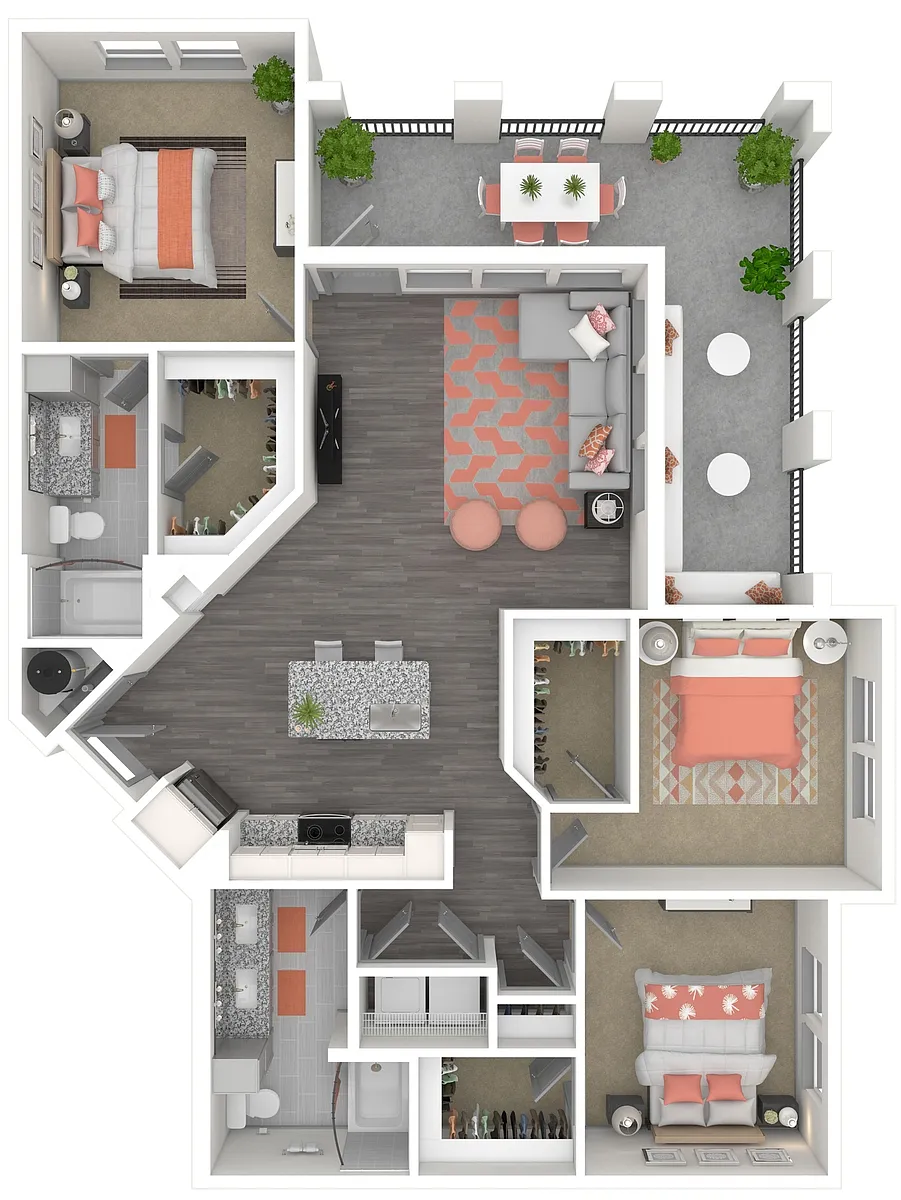 Floor plan The Onyx (C1) | 1361 SF