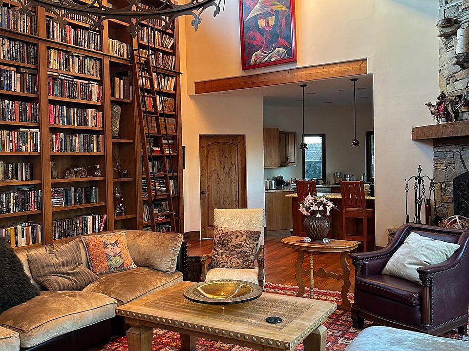 library and 2d kitchen