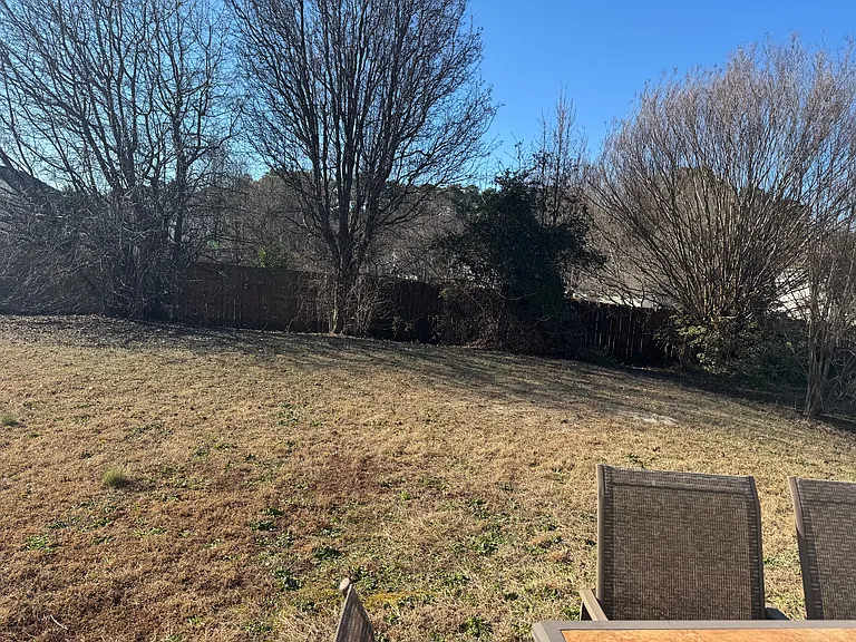 Level and Large Back Yard.