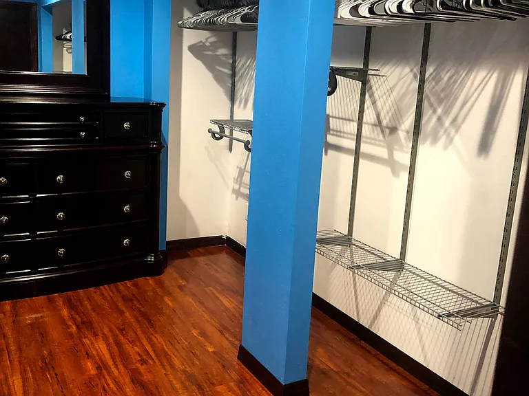 Master bedroom's closet.
The second bedroom has a similarly sized closet.