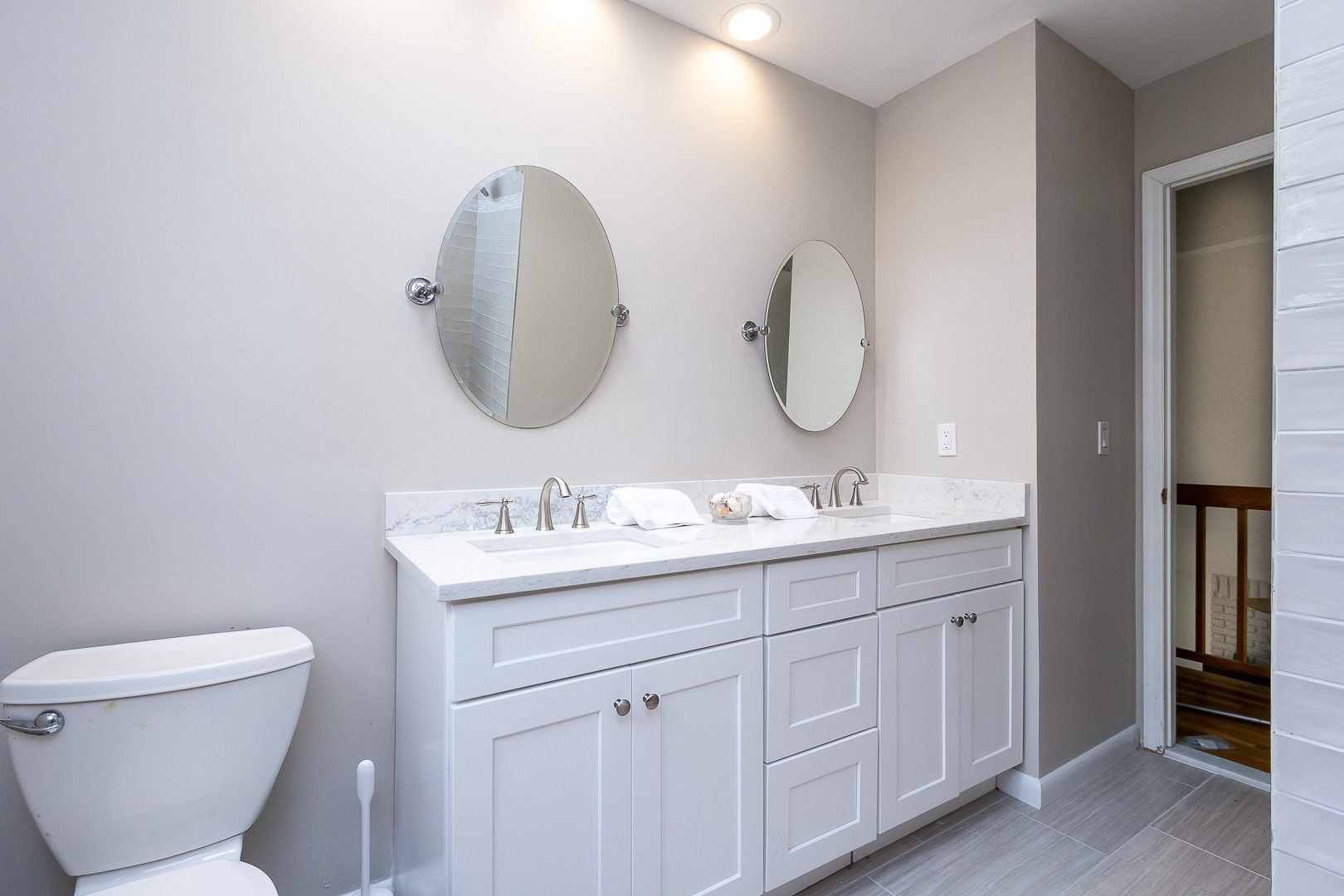  Bathroom with dual vanities