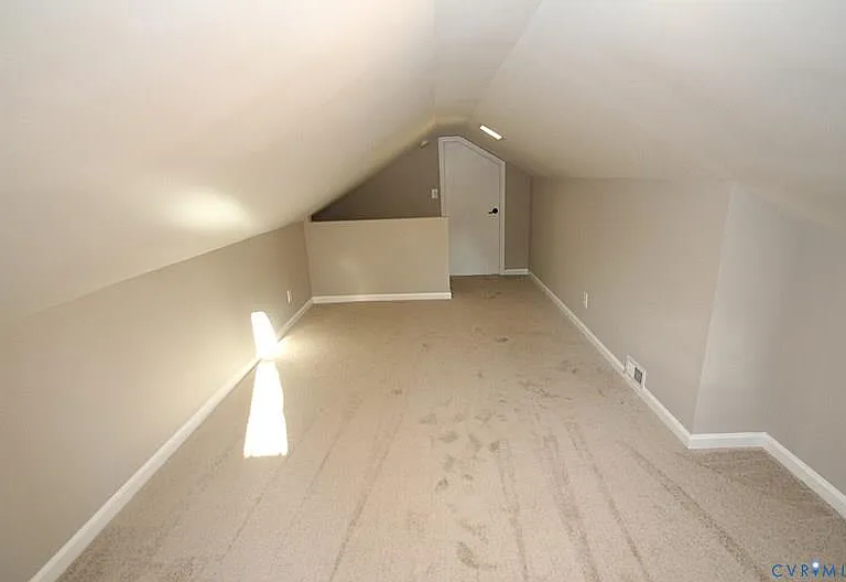 Another view. Unfinished storage space behind the door.