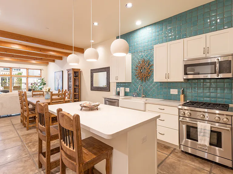 Kitchen from garage entrance