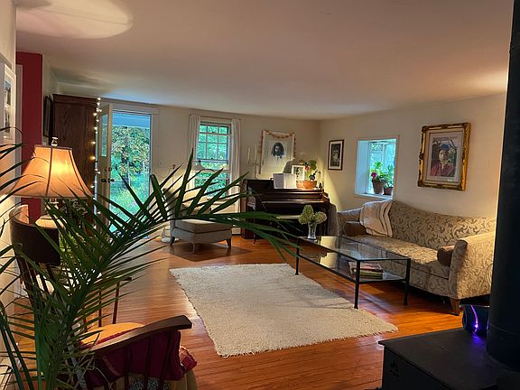 Steinway console piano in living room