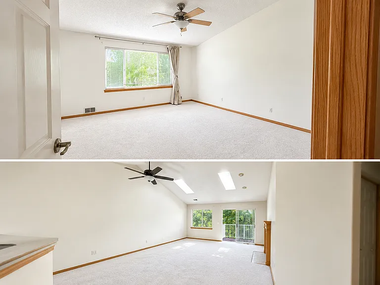 master bedroom and living room