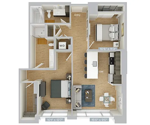 Floor plan B3-1062