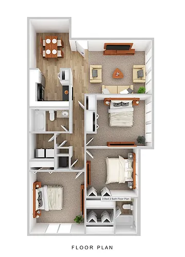Floor plan 2 Bedroom 2 Bath