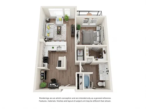 Floor plan 1x1 Den M