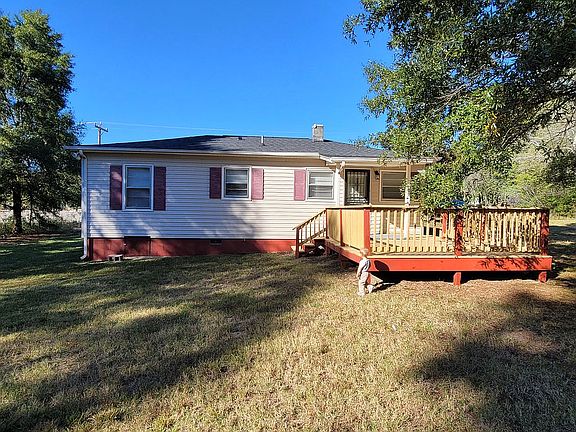 Rear view of the home