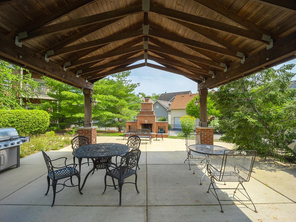 Covered Grill area and Fireplace in background