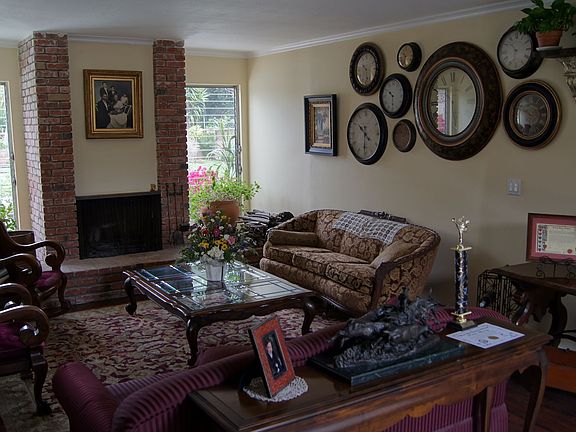 living room with fireplace