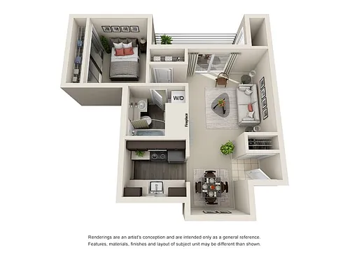 Floor plan 1X1 - Classic