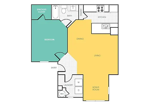 Floor plan One Bedroom
