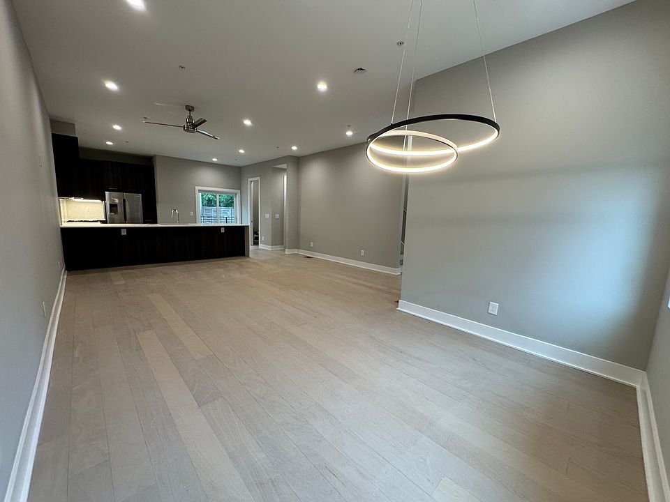 Spacious open floor plan of dining/living/kitchen