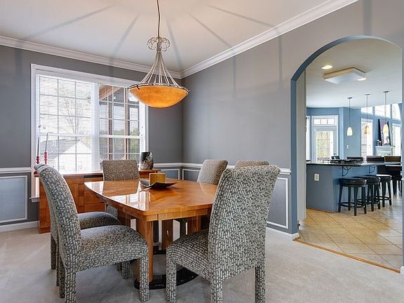 Formal dining room w/shadow box detailing