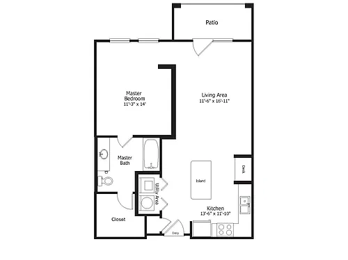 Floor plan Oaks 3A4