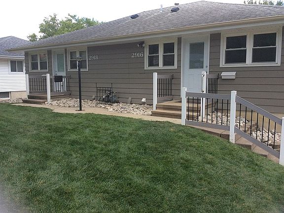 Front door on left