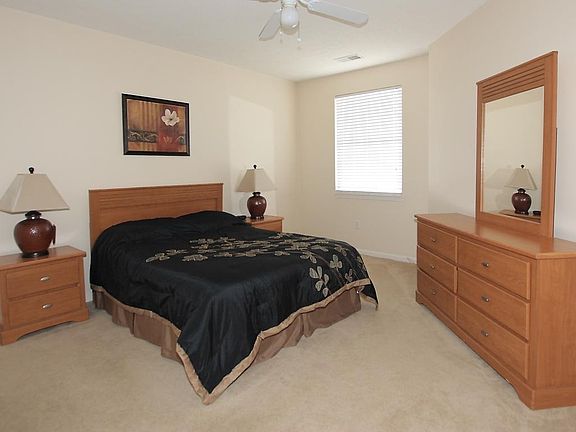 The master bedroom with an on-suite bathroom.