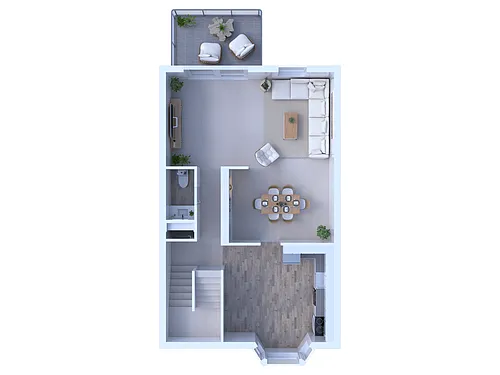 Floor plan 3 Bedroom / 2.5 Bathroom Townhouse