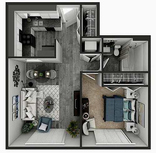 Floor plan 1 Bedroom 1 Bathroom
