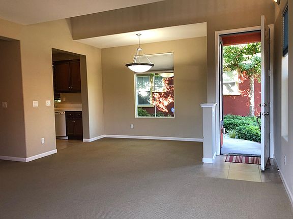 Living room from sliding door to patio.