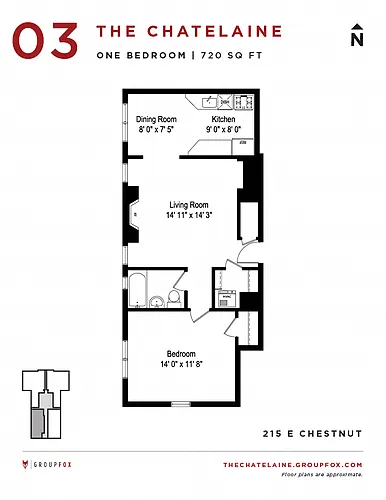 Floor plan One Bedroom