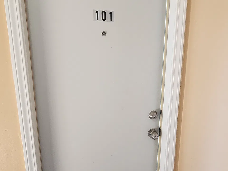 apartment 101 front door