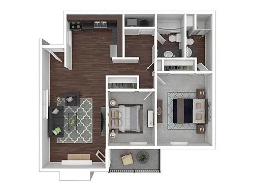 Floor plan 2x2 West