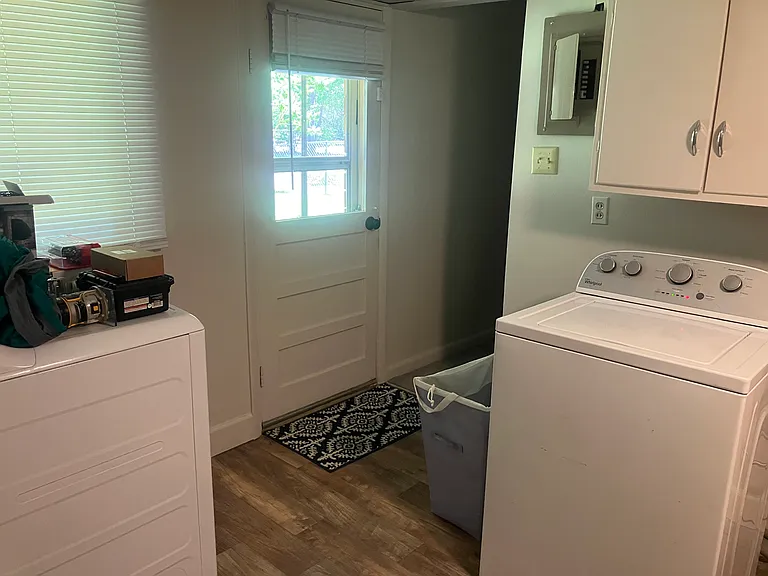shared laundry area in basement