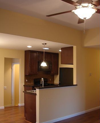 Ceiling fans throughout