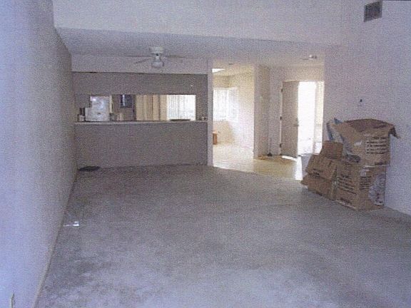 Living area facing kitchen
