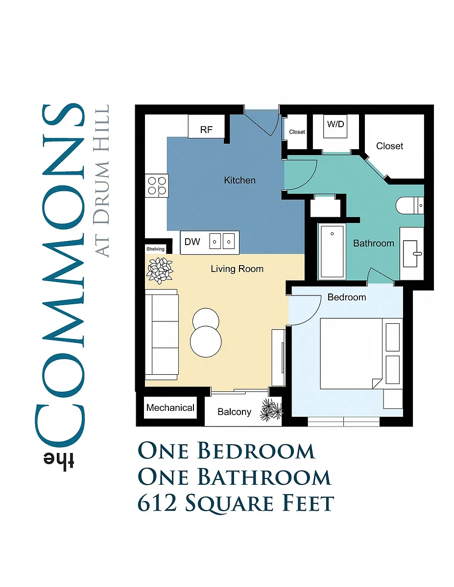 Floor plan One Bedroom Renovated